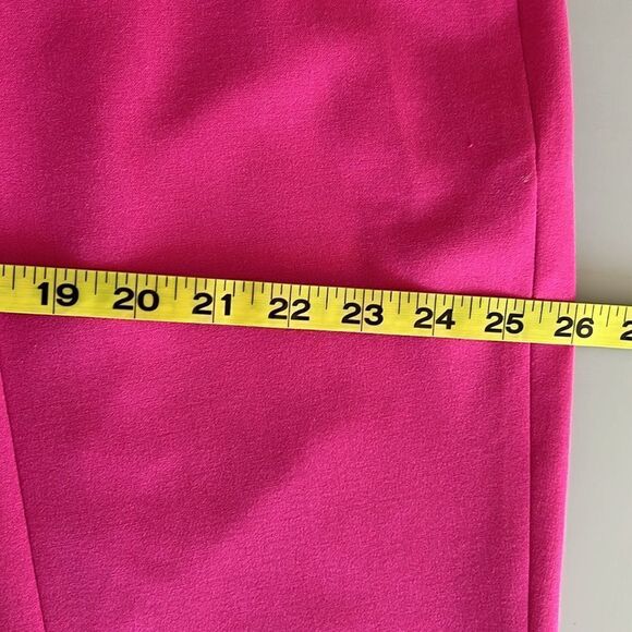 NWOT 1. STATE Pink Stretch Crepe Split Cuff Straight Leg Front Slit Pants 20W - Picture 9 of 13